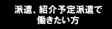 派遣、紹介予定派遣で働きたい方へ