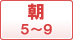 朝(5～9時)