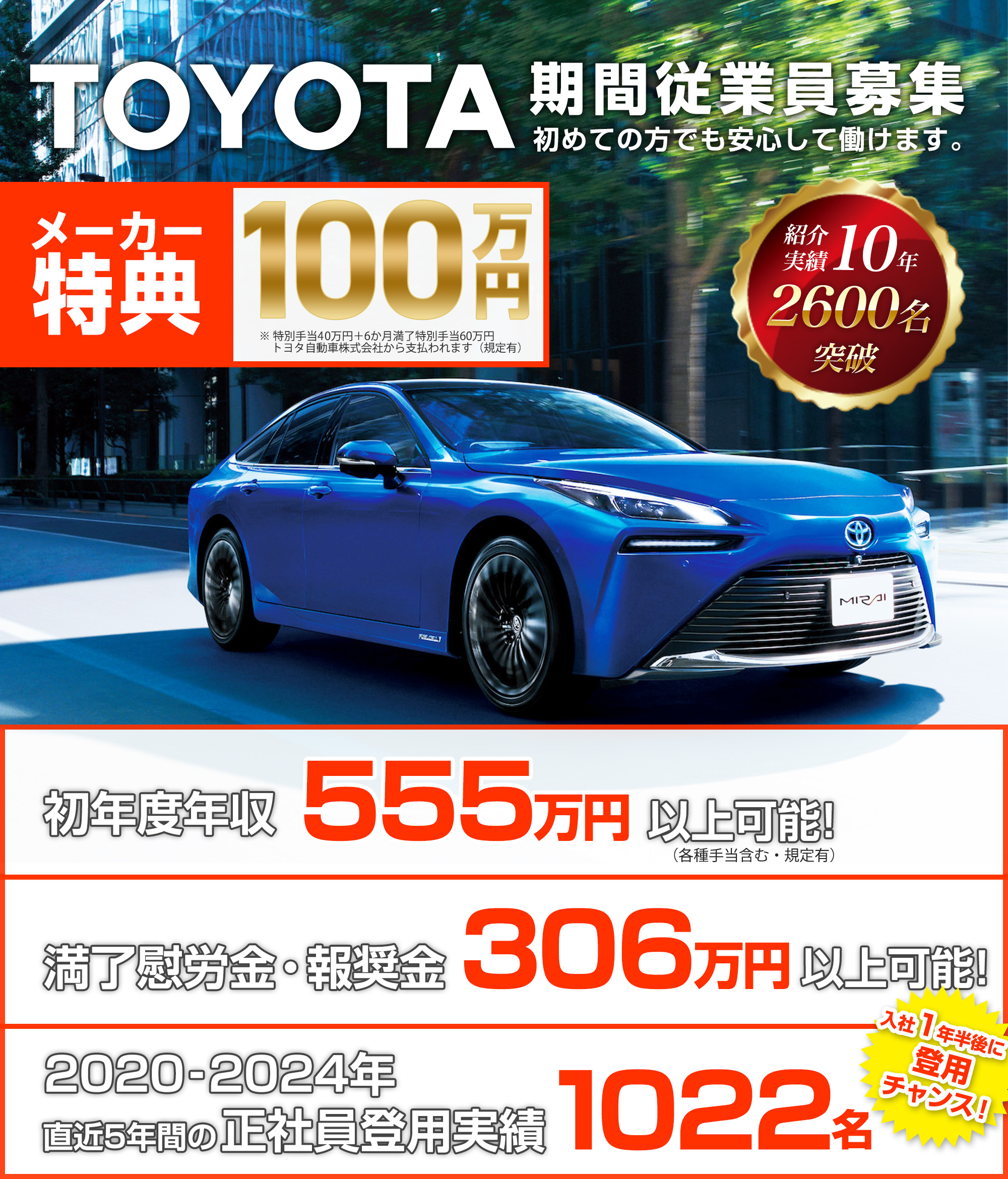 トヨタ自動車株式会社の期間従業員募集中！工場勤務が初めての方でも安心して働けます。